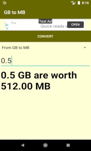 Converter GB to MB