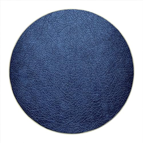 MomTumd Round Rug 44 in Navy Blue Office Chair Mat Dark Blue Desk Chair Mat for Rolling Chair Multi-Purpose Carpet Low-Pile Desk mat for Office Home