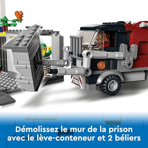 LEGO 60316 City Le Commissariat de Police, Jouet de Voiture, Camion de Poubelle et Hélicoptère, Figurine de Chien, pour Garçons et Filles de 6 Ans