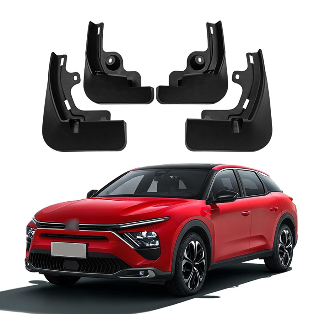 ZEEGII Car Mud Flaps For Citroen C5X 2021-2023, Car Front Rear Splash Guards Tire Mudflaps Protector Accessories Wheel Well Guards, Mudguards Block Mud, Snow, Water, ice