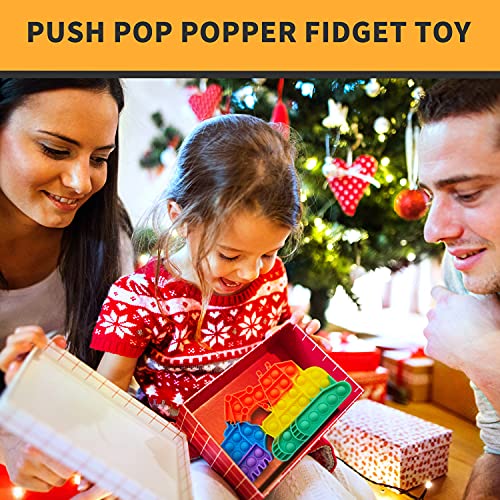 Push Pop Pop Bubble Fidget Toy, Anxiety Stress Reliever Silicone Excavator Sensory Fidget Toy, Simple Dimple Poppers Autism Special Needs Fidgets For Girls And Kids (Yellow Black) #TOP5