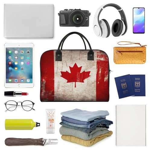 Maletín liviano para laptop con bandera de Canadá retro miniatura 5
