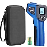 Infrared Thermometer Gun for Cooking, Digital Laser Temperature Thermometer -58℉~1022℉ IR Thermometer Gun for Blackstone Pizza Oven Deep Frying Other Daily Uses with Hard Carrying Case (NOT for Human)