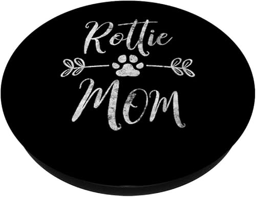 Miniatura 2 de Rottie - Camiseta para mamá Rottweiler Amante dueño divertido perro mamá PopSockets intercambiables PopGrip