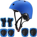 Protecciones Patines Para Bicicleta Niño, Niños Ciclismo Rodillo Patinaje Rodilla Codo Muñeca Almohadillas Para Orejas...