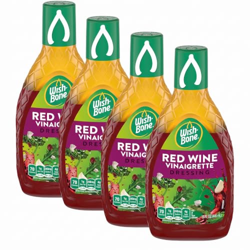 Wish-Bone Red Wine Vinaigrette Salad Dressing, 15 FL OZ (Pack of 4)