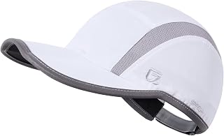 GADIEMKENSD Reflective Foldable Sun Hat UPF 50+ Unstructured Baseball Cap for Men Women Running Hiking Golf