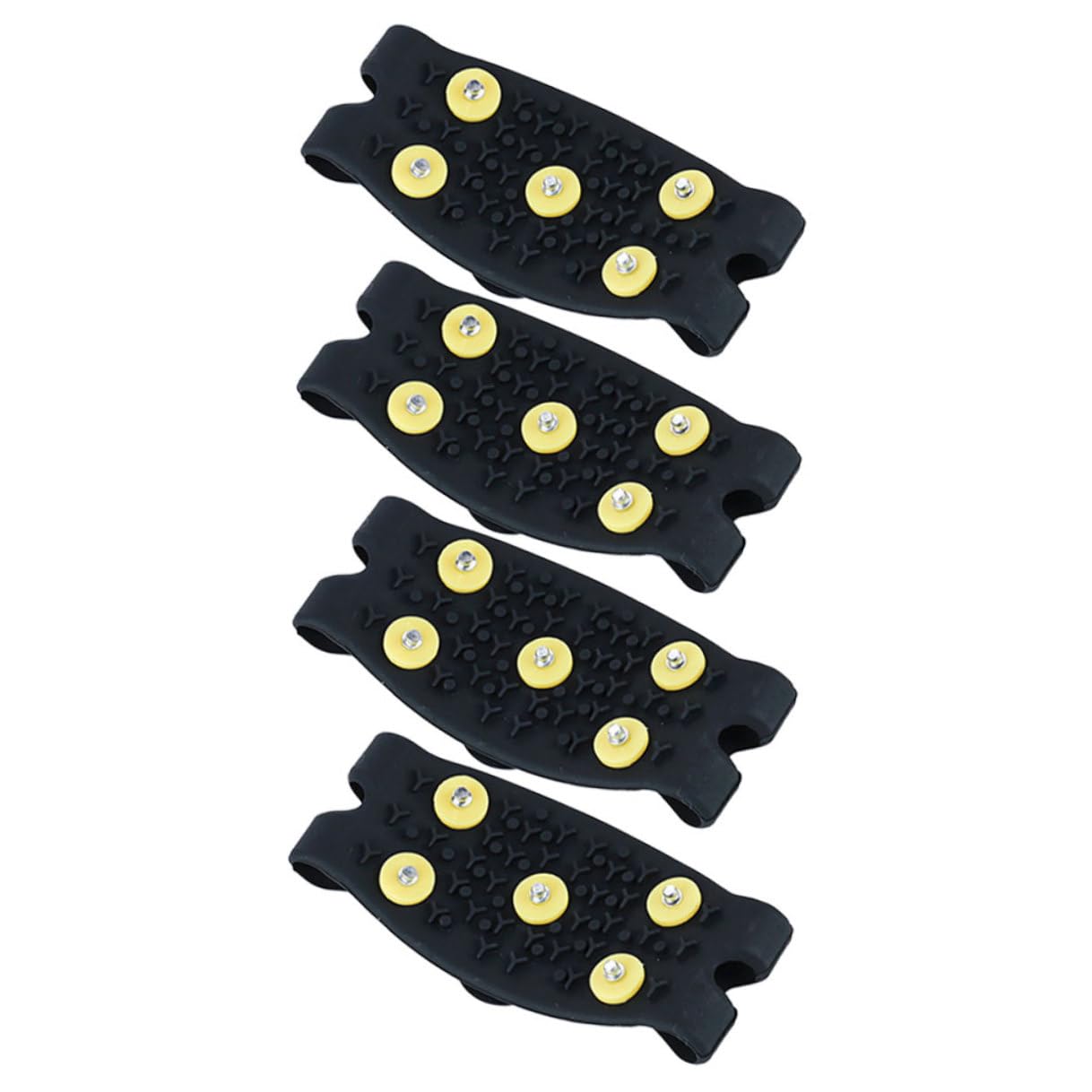 2 Pares Antideslizantes Crampones para Zapatos de Invierno Cubiertas TPE con Dientes Amarillos Antideslizantes para Hombre Mujer para Senderismo y Actividades Nieve y Hielo