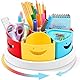 MeCids Art Supply Storage and Organizer - 360° Rotating Pen Holder and Pencil/Marker Organizer for Desk, Office, Classroom (Mehrfarbig)