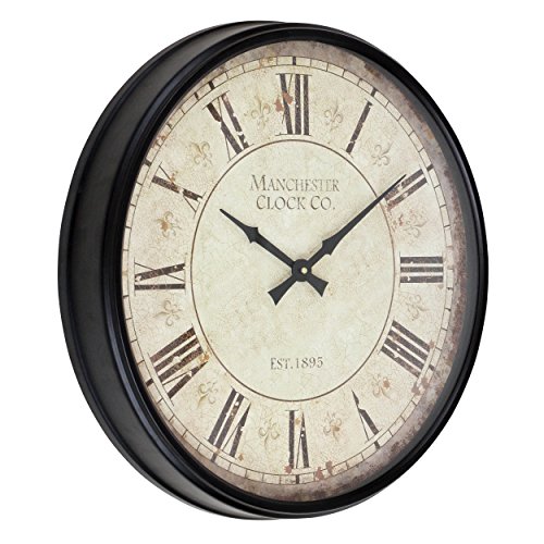 Aspire Layla Round Wall Clock, Black #TOP1