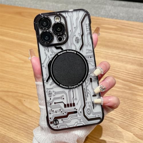 Protection magnétique iPhone 12 ultra fine style circuit pour le quotidien