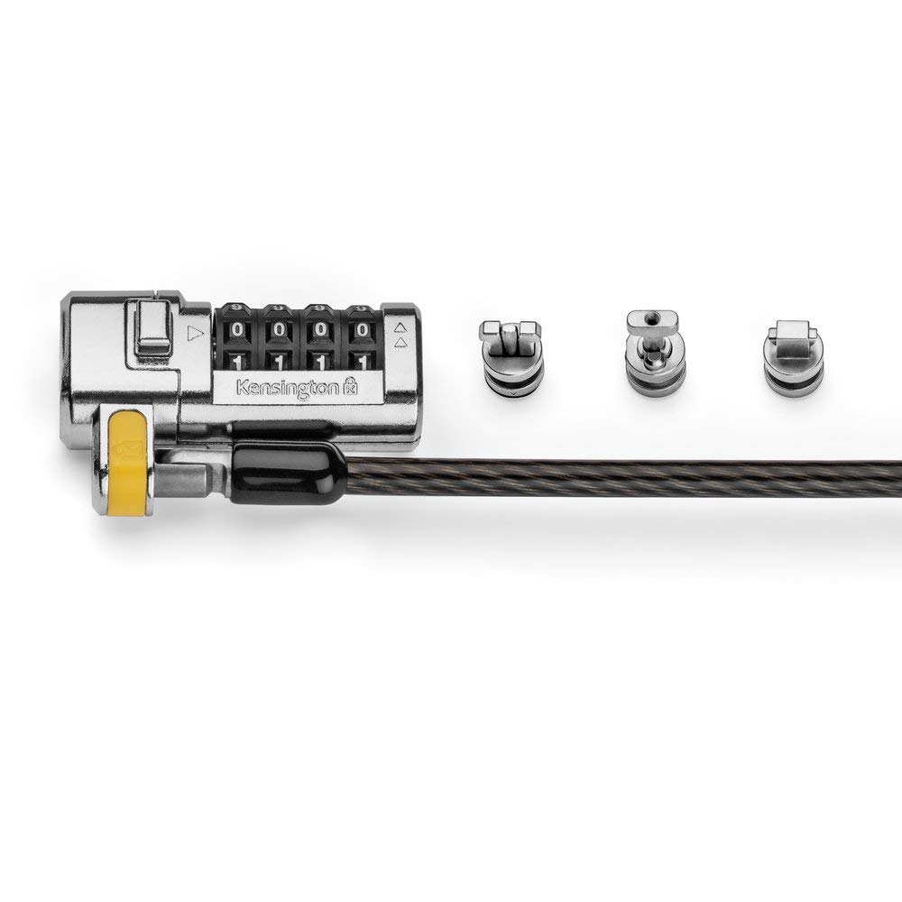 Kensington Câble de Sécurité à Clé NanoSaver pour Ordinateur, 2,3 Mètres, Technologie Antivol Hidden Pin -Technologie de Verrouillage Cleat pour une Protection Fiable, Convient aux Ordinateurs HP