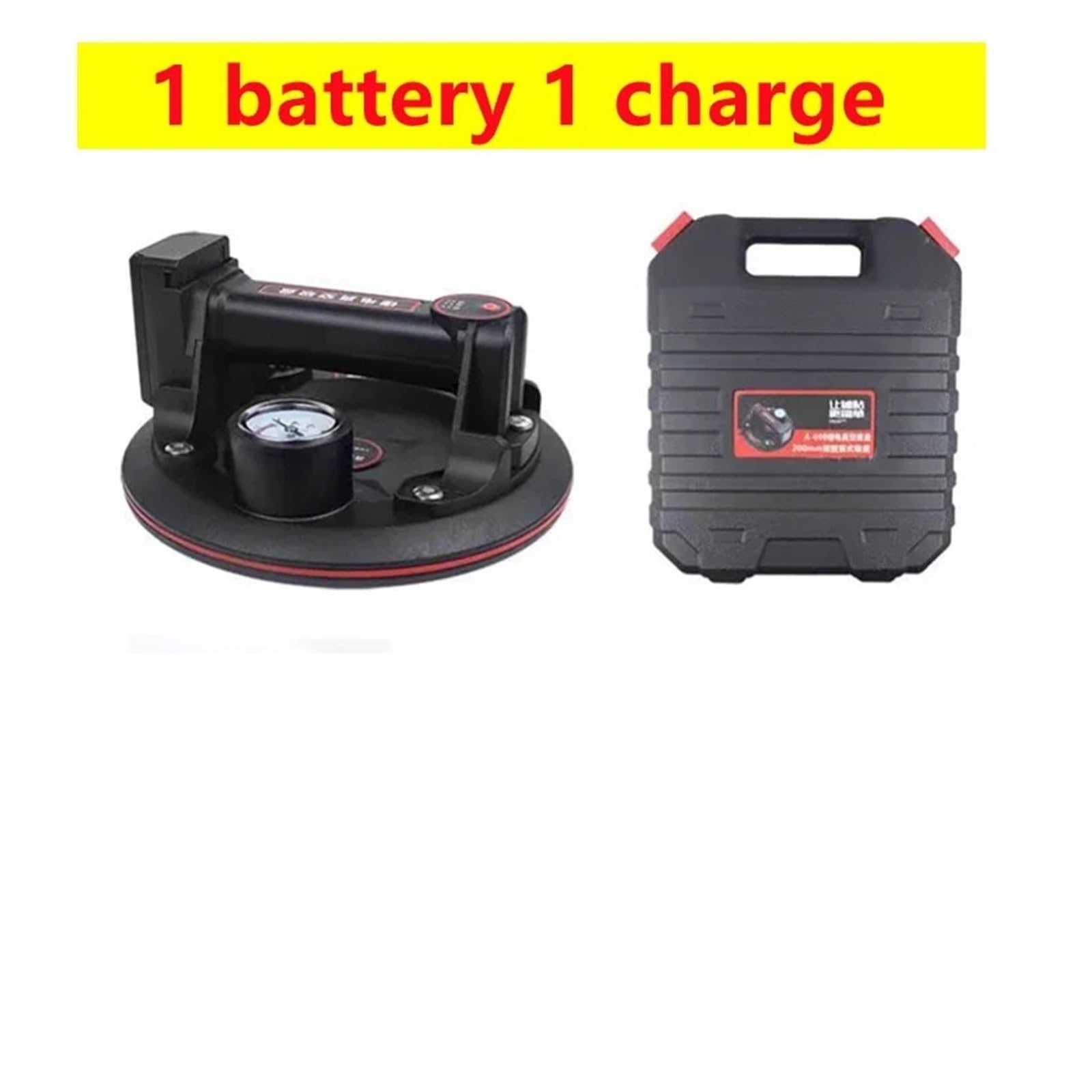 Suction Cups for Glass, Double-Layer Electric Vacuum Suction Cup 200kg Bearing Capacity Heavy Duty Vacuum Lifter for Granite Tile s Industrial Sucke,Granite & Glass Lifting