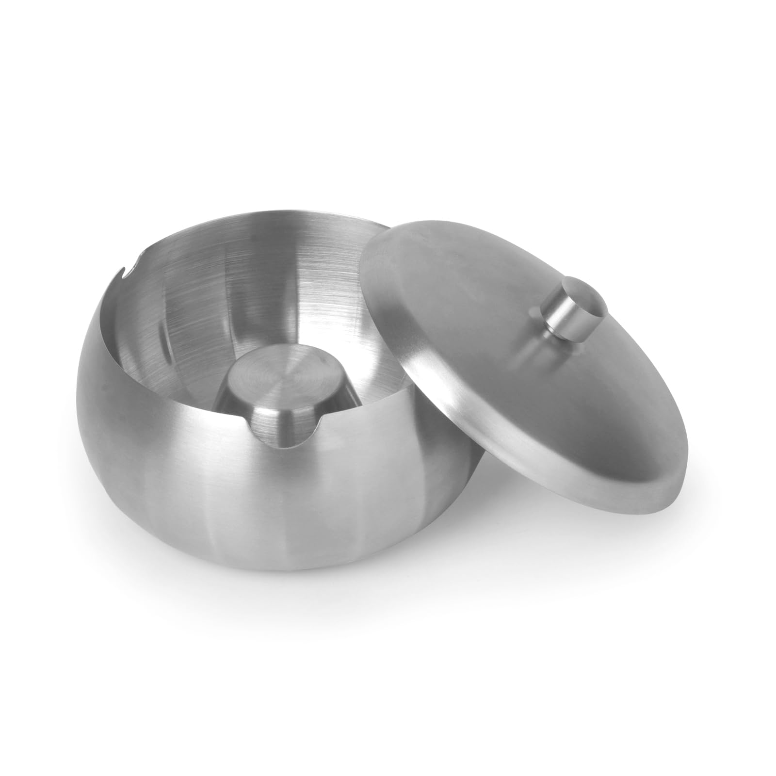 Cendrier Extérieur Inox Avec Couvercle JSVER - Portable Anti-Vent Jardin Balcon