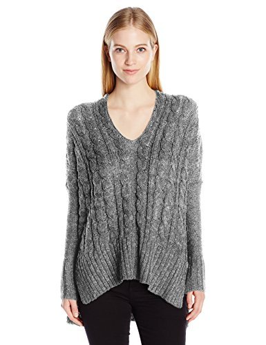 Juniors Oversize Cable Pullover Sweater 