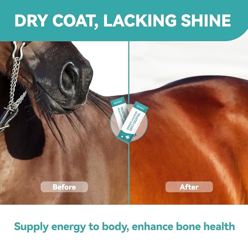 image for Vetanimus Horse Feed Topper with Flaxseed, High-Fat Feed Mix with Corn