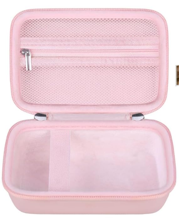 Image of Elonbo Carrying Case for KODAK Mini 2 Retro 2x3 inch P210R 4PASS Portable Photo Printer /Kodak Mini Shot 2 Retro C210R 4PASS 2-in-1 Instant Digital Camera, Mesh Bag fits Film Cartridge Photo Paper, Pink