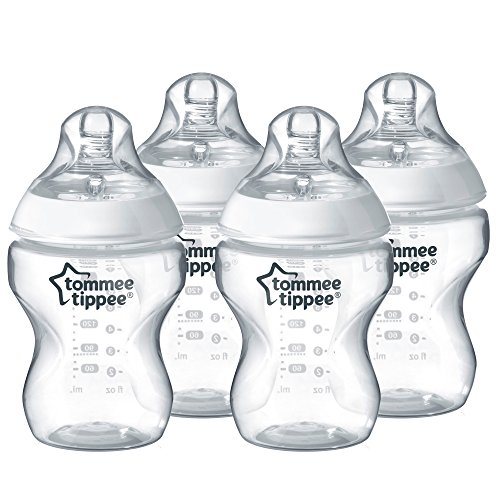Tommee Tippee Closer to Nature Baby Bottle, Anti-Colic, Breast-like Nipple, BPA-Free - Slow