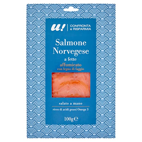 U! Confronta & Risparmia Salmone Norvegese Affumicato a Fette, 100g