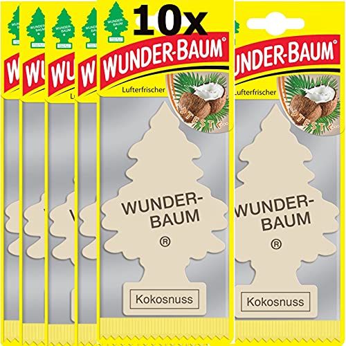 10 x Wunderbaum Kokos, lufterfrischer, duftbäume, duft Kokosnuss