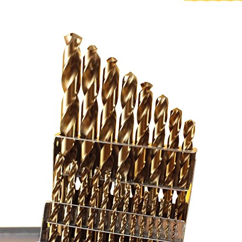 21 Pc Cobalt M42 Drill Bit Set 1/16" to 1/2" by 32nds DRILL HOG