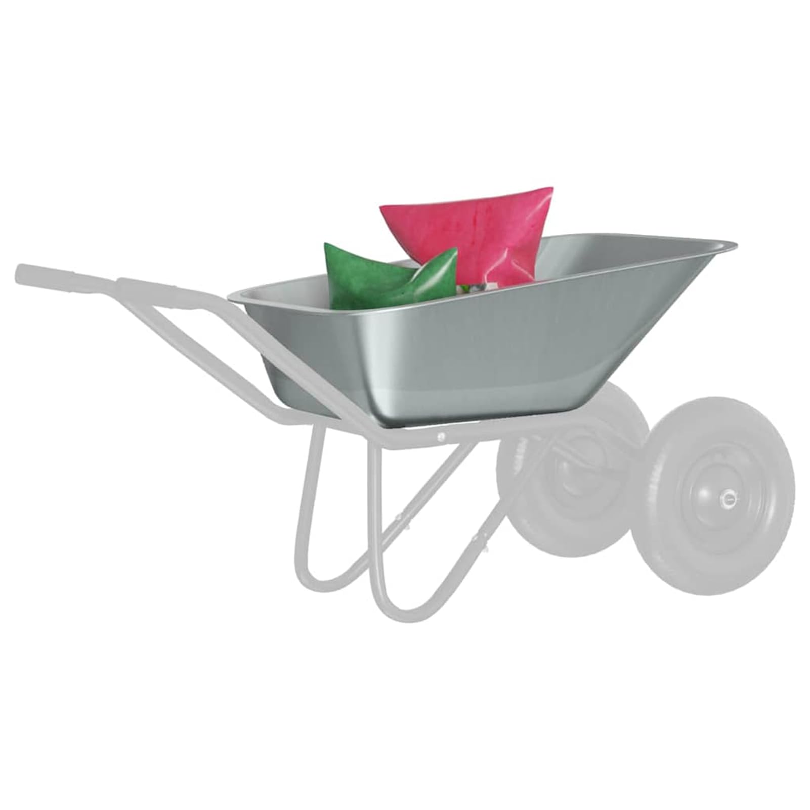 Gecheer Vassoio Carriola di Ricambio, Funzionale e Stabile per Trasporto di Terriccio Piante e Attrezzi, 88 x 60 x 32 cm in Acciaio, Vassoio per Carriola da Giardino per Appassionati di Giardinaggio