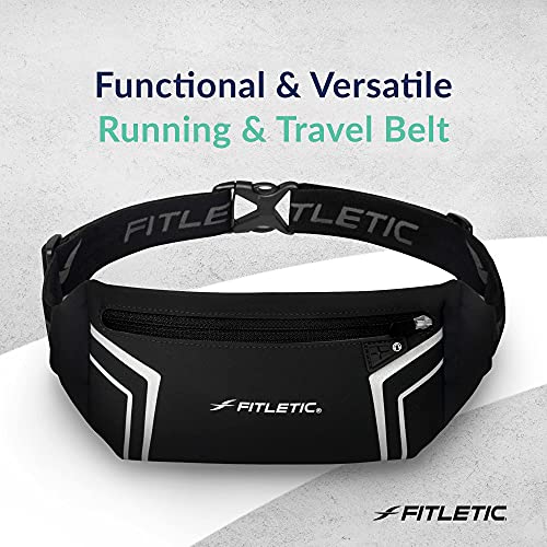 Ceinture Blitz Fitletic noire imperméable et réglable pour le running - 2