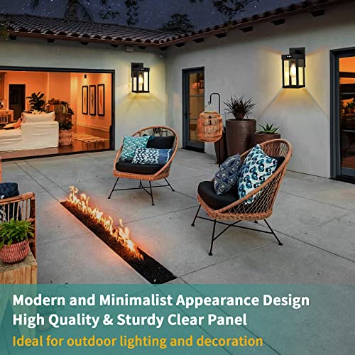 Aeq 002 Solar Wall Lights Outdoor, Solar Wall Sconce With 3 Lighting Modes & Motion Sensor, Waterproof Solar Porch Light With Clear Panel, Solar Wall Lantern Light Fixture thumb #4