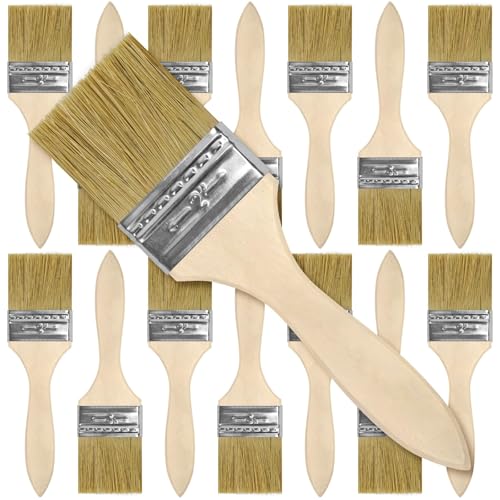 UPlama 24 Pack 2 Inch Paint Brushes All-Purpose Chip Brush Set for Painting Stains Varnishes Epoxy Glue Crafts Walls & Wood Furniture