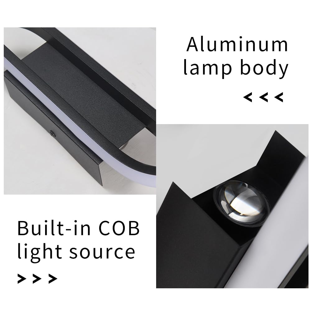 Lámpara de Pared Moderna LED Negra para Baño Aplique de Tocador Lámpara Lineal de Metal para Montaje En Pared Tira Larga para Sala de Estar Dormitorio Pasillo Escalera