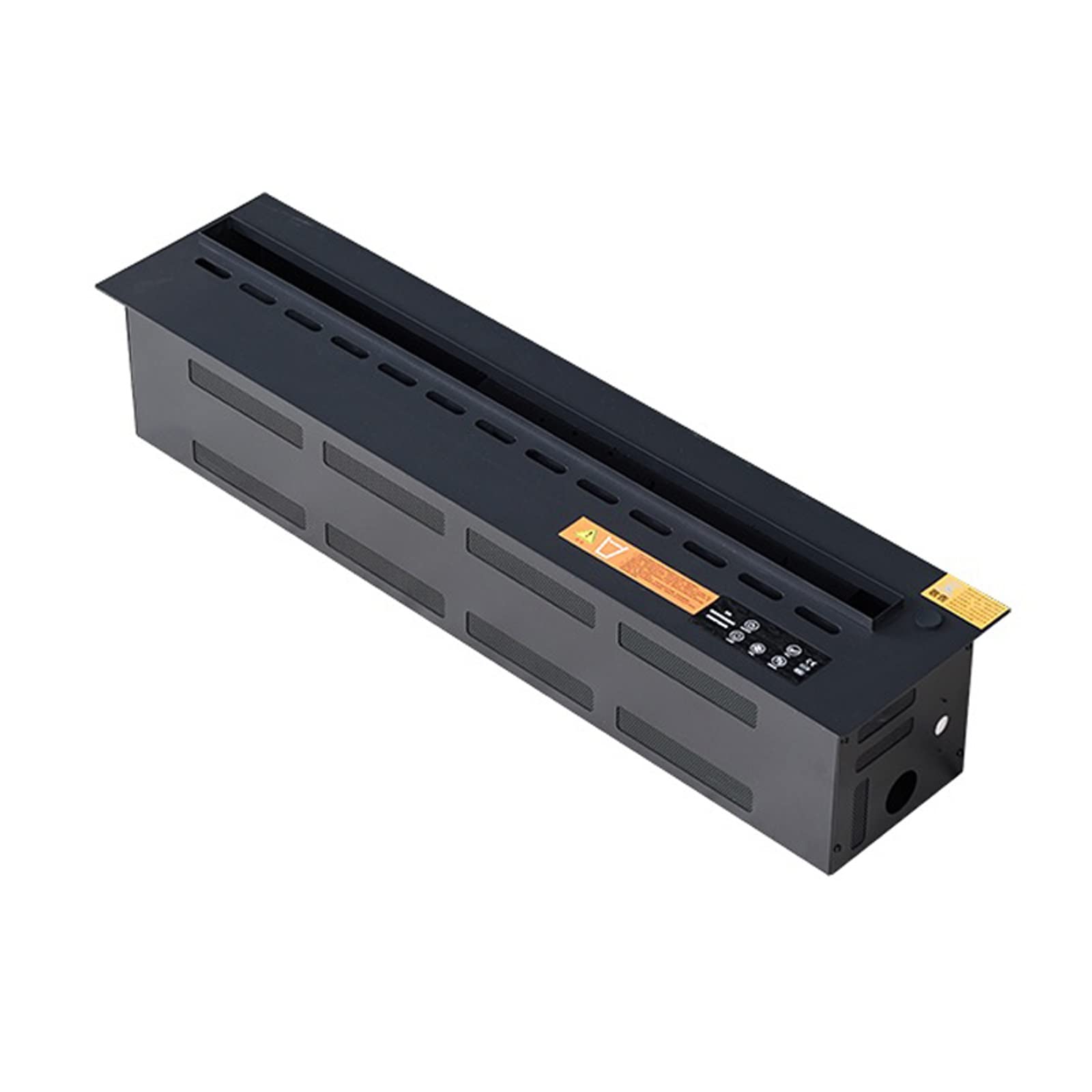 Stufa da Camino Indipendente XL. Simulazione di Camino Elettrico Pannello in Metallo Flame Non è Necessario prenotare Prese d'Aria, Nero, 78.7" Riscaldatore Spaziale Interno Portatile