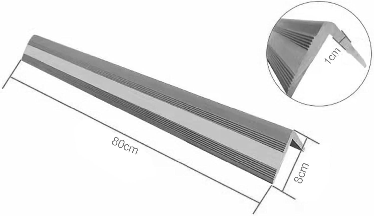 ELzEy Poste de goma de 1 cm de grosor para almacén, protector reflectante de esquina de garaje (color: gris, tamaño: 15 piezas)