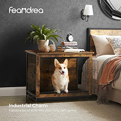 FEANDREA Dog Crate Furniture, Side End Table, Modern Kennel for Dogs Indoor up to 45 lb, Heavy-Duty Dog Cage with Multi… - Image 2