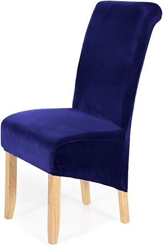 Miniatura 19 de Chair Cover 4pcs Dining Chair Covers Stretch Velvet Removable Washable Large Soft Dining Kitchen Home Restaurant Chair Slipcovers(Bule Grey)