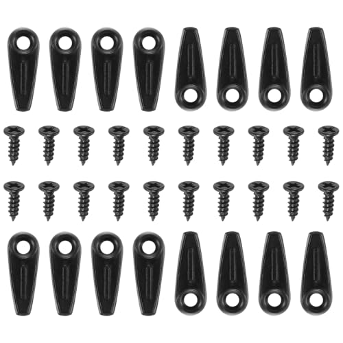 Image of HARFINGTON 100Pcs Picture Frame Backing Hardware Clips with 100Pcs Screw Turn Button Fasteners Set Picture Turn Backing Clips for Craft Hanging Picture Drawing, Black