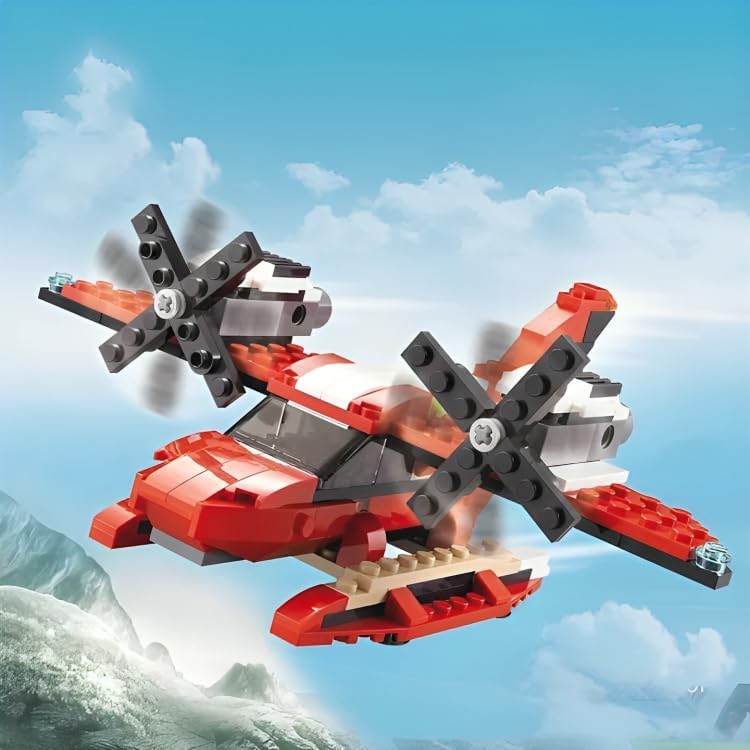 Image of Sky Tech Roaring Power Architect 3 in 1 Building Blocks Brick Set Dinosaur Aircraft Car Toy for Kids, Best Creativity Skills & Engineering Stem Educational Die Toys for Childrens, Set of 1