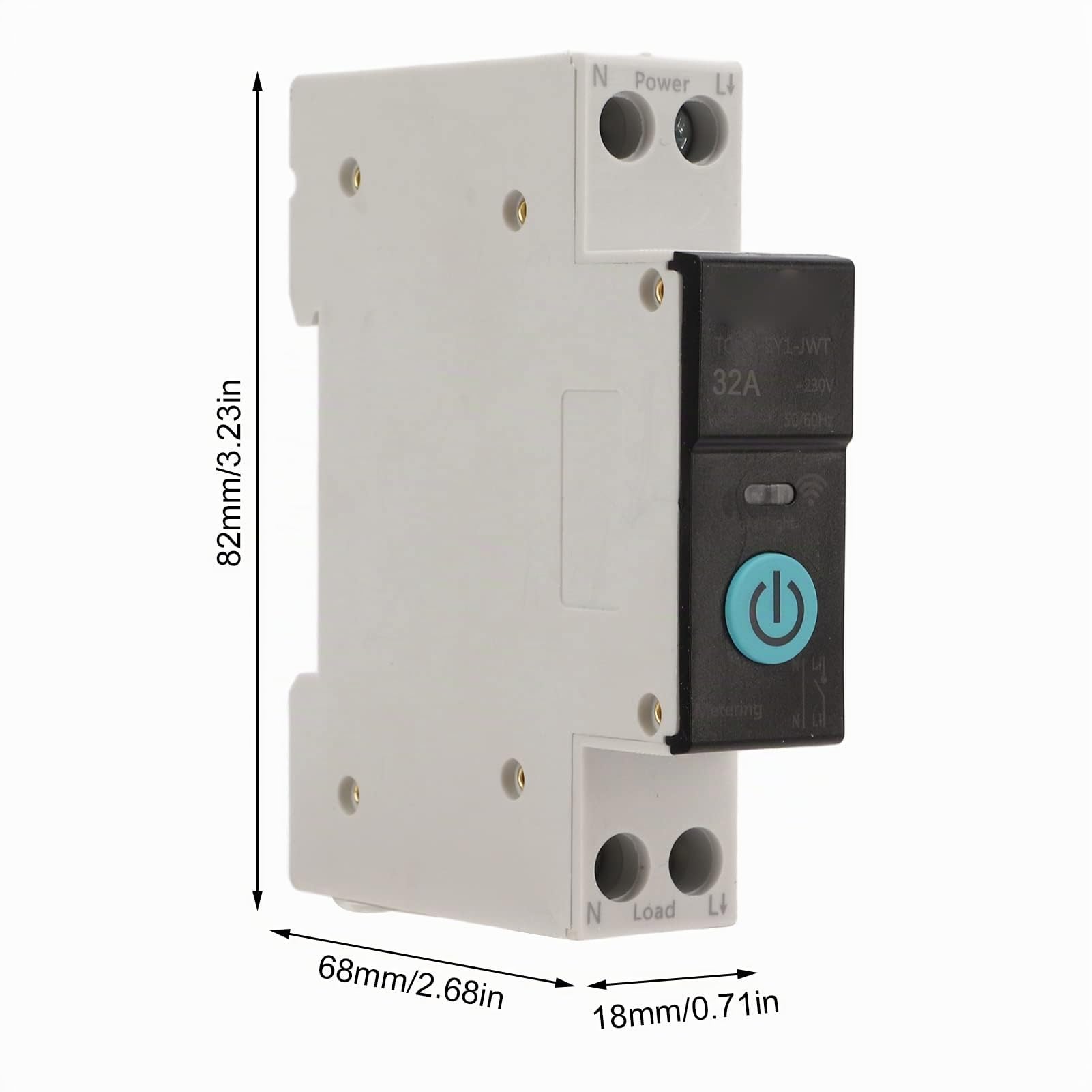 Interruttore su Gui DIN Smart WiFi 32A con Telecomando Cellulare Senza Fili, Bipolare 16A e Caldaia, Compatibile Ewelink 3 Modalità di Temporizzazione per Elettrodomestici Casa Intelligente