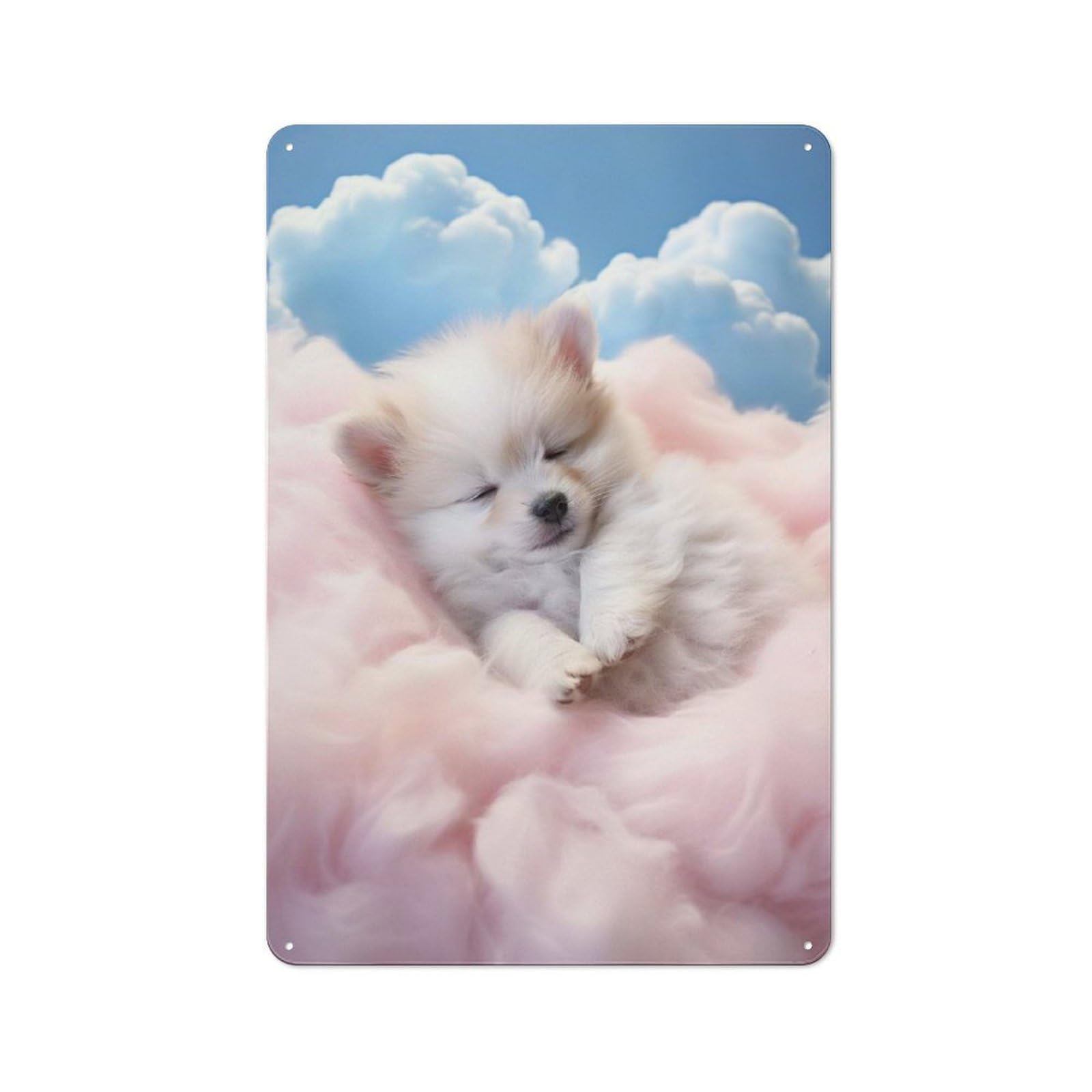 Junmoney Puppy Dreamland Vintage Tin Sign 30X20cm With For Guest Room Or Hallway, For Collectors Decorating Guest Rooms And Hallways