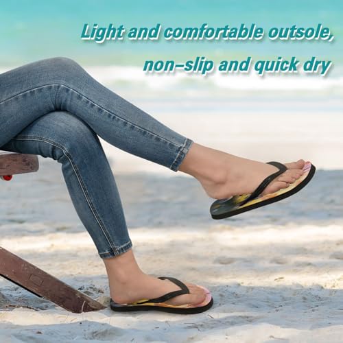 STAYTOP Dog and Cat Enjoying A Sunny Day Flip Flops Sandals of Men's & Women's,Sandals Beach Slippers Shower Slides3