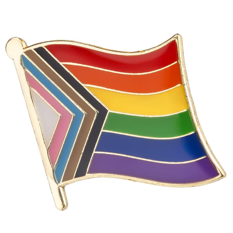 Image of Pack 3PCS /5PCS /10PCS Progress Pride Lapel Pins Brooches Badges