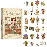 Florist Life Advent Calendar 2025, 24 Days of Flower-Themed Christmas Countdown, Mini Floral Ornaments Gift Set for Gardeners, Floristry Lovers & Holiday Home Decor(1Pc) - Image 1