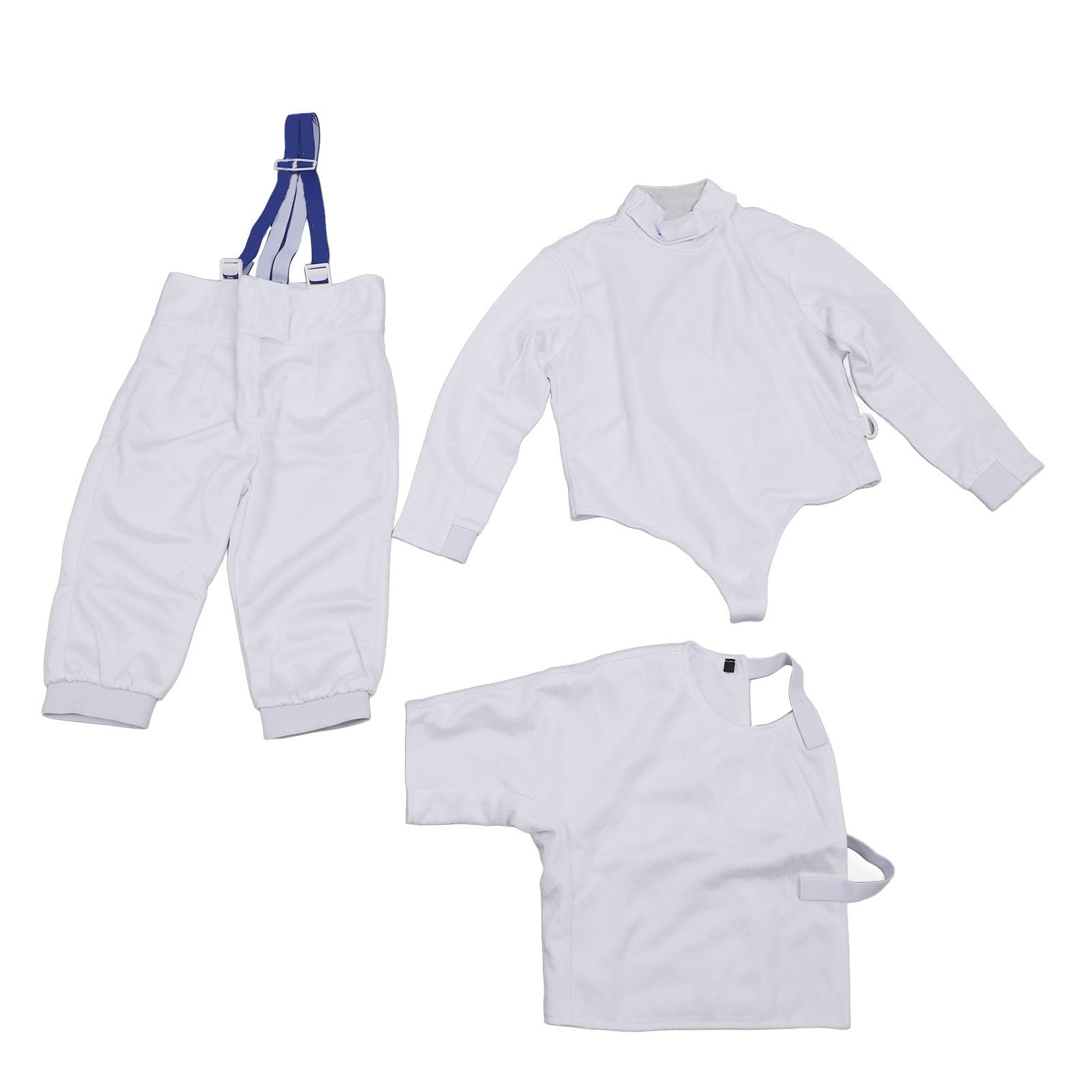 Traje de Esgrima para Niños, Conjunto de Entrenamiento de Tela a Prueba de Puñaladas de Seda de Hielo, Mano Derecha para Competiciones, 1 Camisa, 1 Pantalón, Chaleco