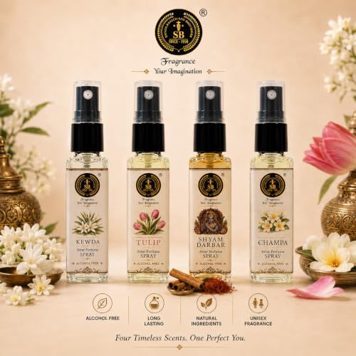 Image of INDRA SUGANDH BHANDAR Luxury Perfume Attar Spray For Pooja 10ml x 16pc Set Total 160ml 100% Alcohol Free Attar Perfume For Pooja, Worship, Namaz or Personal Use /Long Lasting Natural Perfume / 0% Alcohol