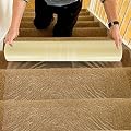 Carpet Protector Mat, 36" x 500' Floor and Surface Shield with Self Adhesive Strong and Durable Carpet Protection Film, Easy Unwind and Clean Removal Floor Protector Tape