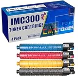 AUNNSY Ricambio Per Cartuccia Toner Per Ricoh IMC300, Compatibile Con Stampante IM C300 IM C400 4-Pack KCMY