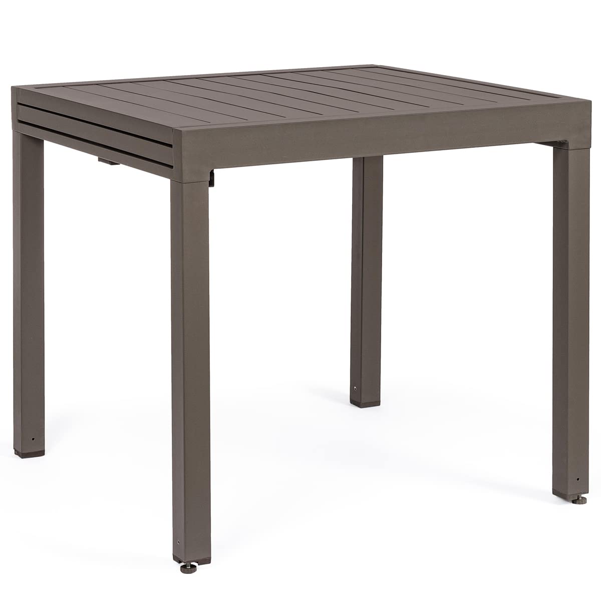 Yellowshop - HILL Tavolo da giardino quadrato allungabile per esterno in alluminio L90/180xP90xH74 cm HILDE Antracite, Bianco o Coffee (Coffee)
