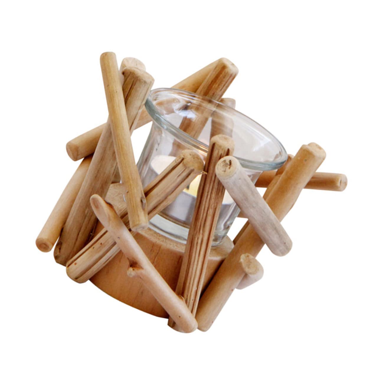 Cabilock Wooden Fence Candle Holder Table Candlestick Wedding Candlestick Hollow Candle Holder Wedding Candle Holder Wooden Candlestick Decorative Candle Holder Home Decor Candle Stick