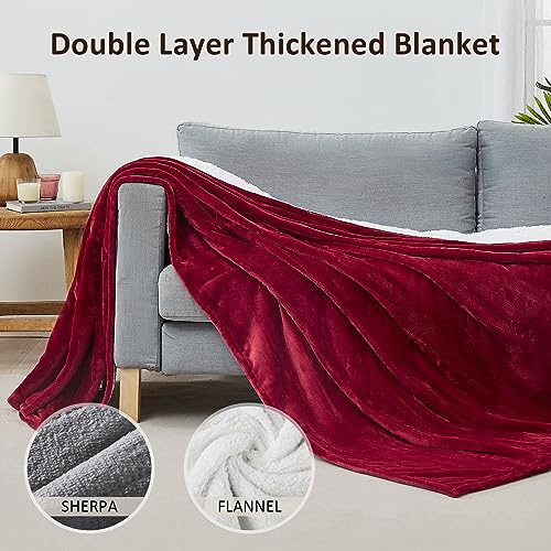 JKMAX Heated Electric Blanket King Size - 100"x90" Flannel Heating Blanket with 10 Heating Levels & 5 Time Settings Over-Heat Protection, Winter Warmer for Adults with ETL Certification(Red)