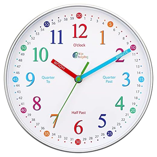 Learning Clock for Kids, Silent Non Ticking, Telling Time Teaching Clock, Kids Room Wall Decor for Bedrooms, Analog Kids Clock for Teaching Time, Kids Learn to Tell Time Easily