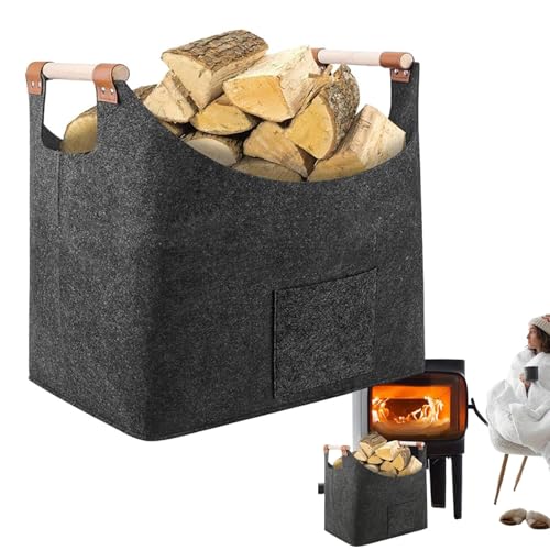 Estante Para Leña Para Chimenea, Cesta Plegable Para Leña Para Chimenea, Bolsa De Transporte Duradera Multifuncional Para Leña, Estante Para Leña Para Chimenea, Bolsa De Almacenamiento